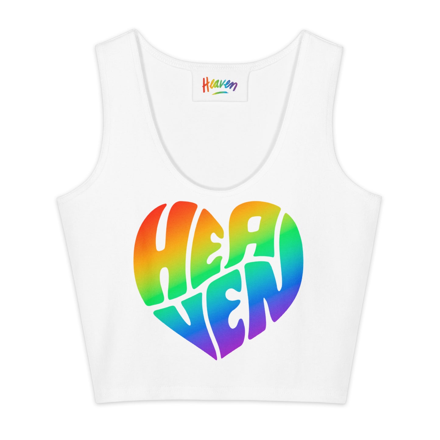 Rainbow Heart - Cotton Crop Top